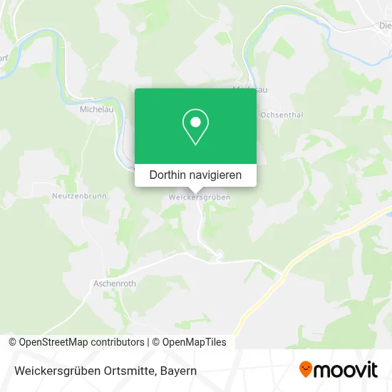 Weickersgrüben Ortsmitte Karte