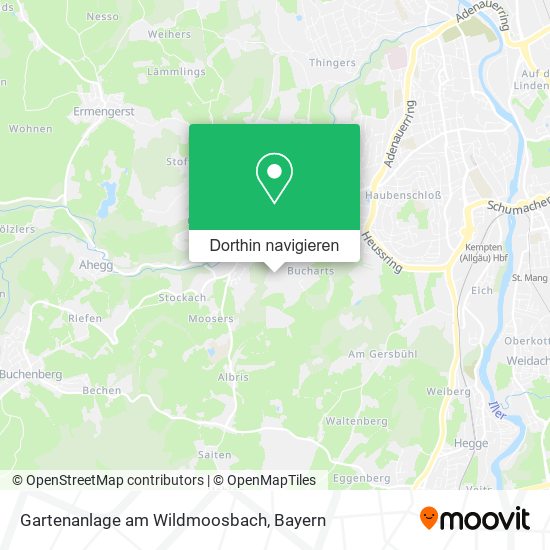 Gartenanlage am Wildmoosbach Karte