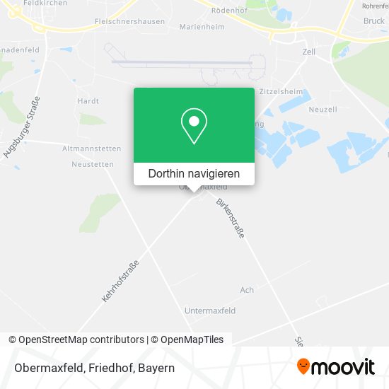 Obermaxfeld, Friedhof Karte