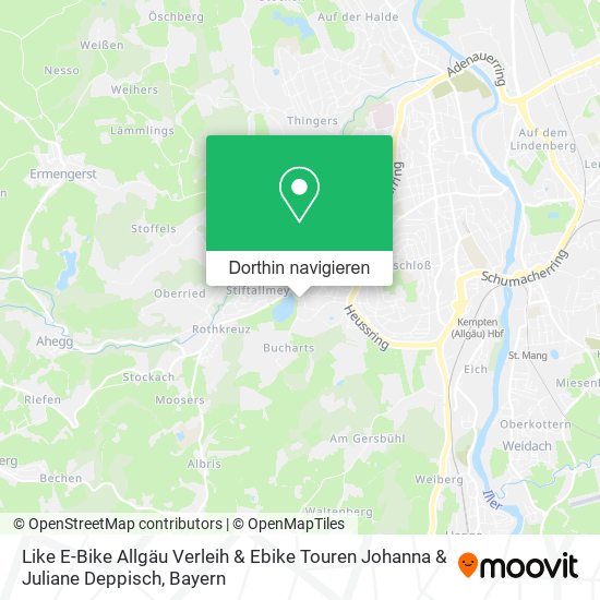 Like E-Bike Allgäu Verleih & Ebike Touren Johanna & Juliane Deppisch Karte