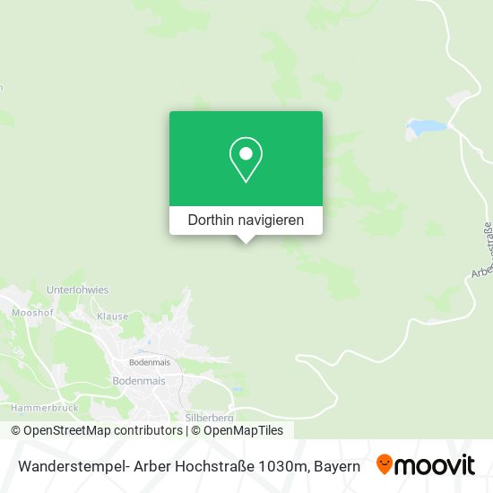 Wanderstempel- Arber Hochstraße 1030m Karte