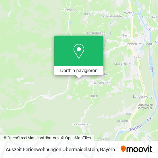Auszeit Ferienwohnungen Obermaiselstein Karte