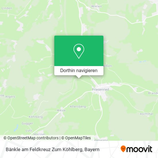 Bänkle am Feldkreuz Zum Köhlberg Karte