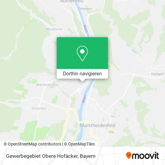Gewerbegebiet Obere Hofäcker Karte