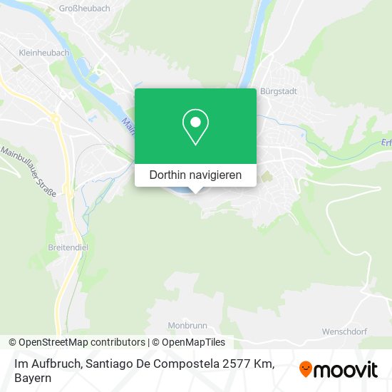 Im Aufbruch, Santiago De Compostela 2577 Km Karte