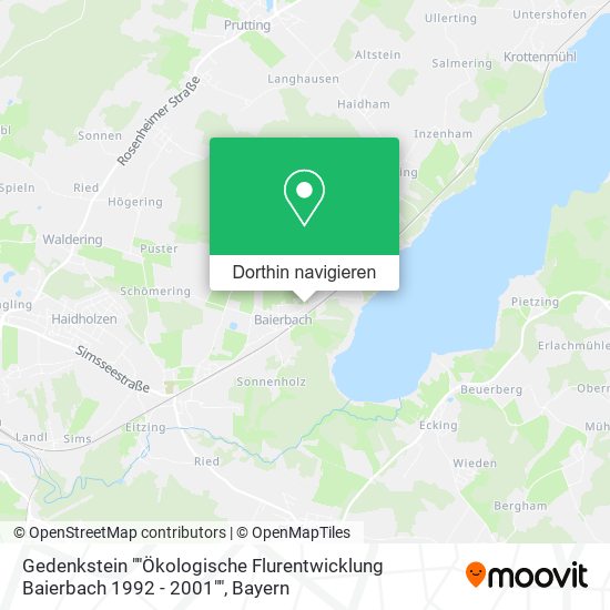 Gedenkstein ""Ökologische Flurentwicklung Baierbach 1992 - 2001"" Karte