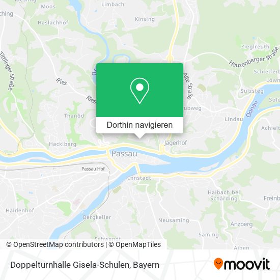 Doppelturnhalle Gisela-Schulen Karte