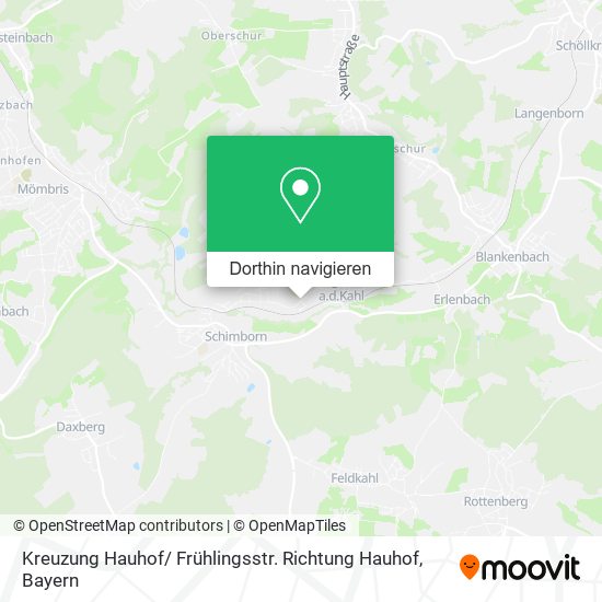 Kreuzung Hauhof/ Frühlingsstr. Richtung Hauhof Karte