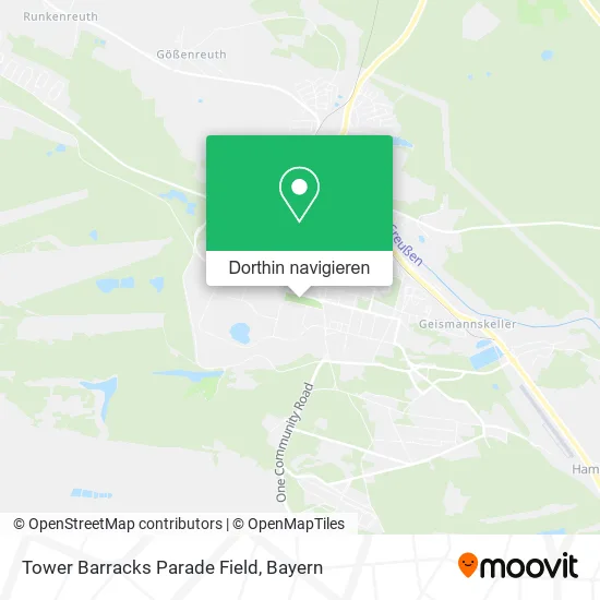 Tower Barracks Parade Field Karte