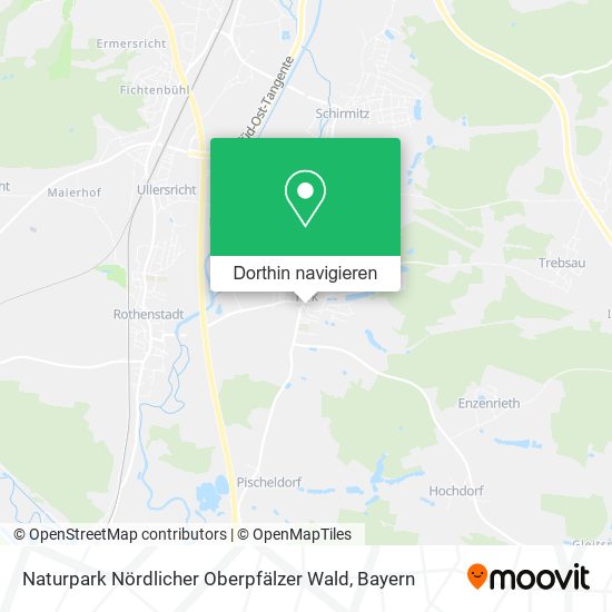 Naturpark Nördlicher Oberpfälzer Wald Karte