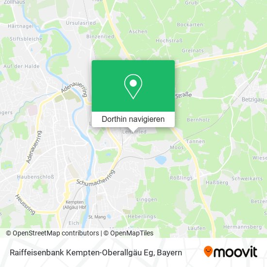 Raiffeisenbank Kempten-Oberallgäu Eg Karte