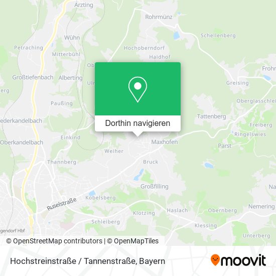 Hochstreinstraße / Tannenstraße Karte