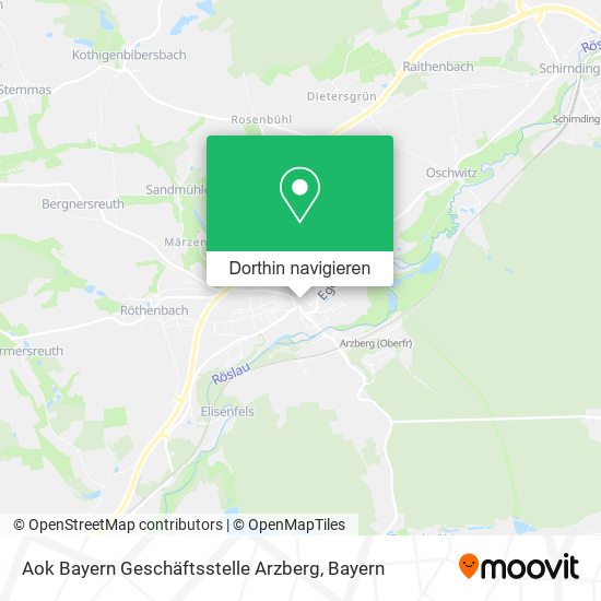 Aok Bayern Geschäftsstelle Arzberg Karte