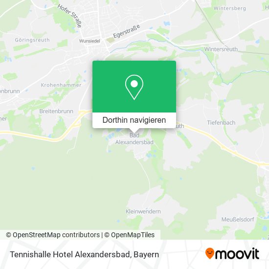 Tennishalle Hotel Alexandersbad Karte