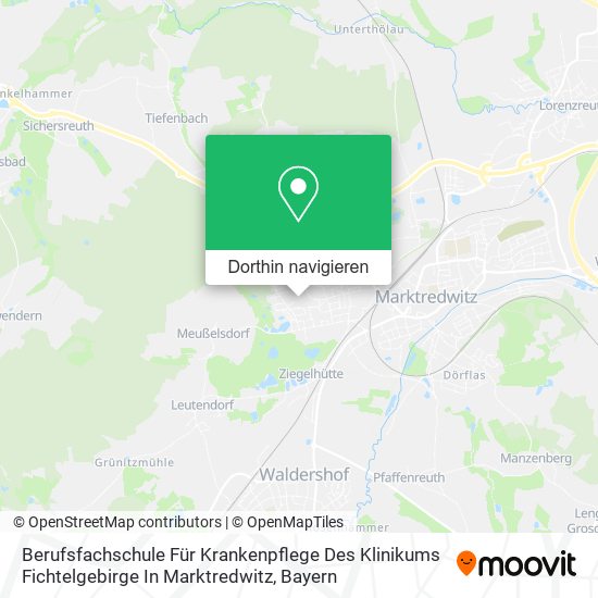 Berufsfachschule Für Krankenpflege Des Klinikums Fichtelgebirge In Marktredwitz Karte