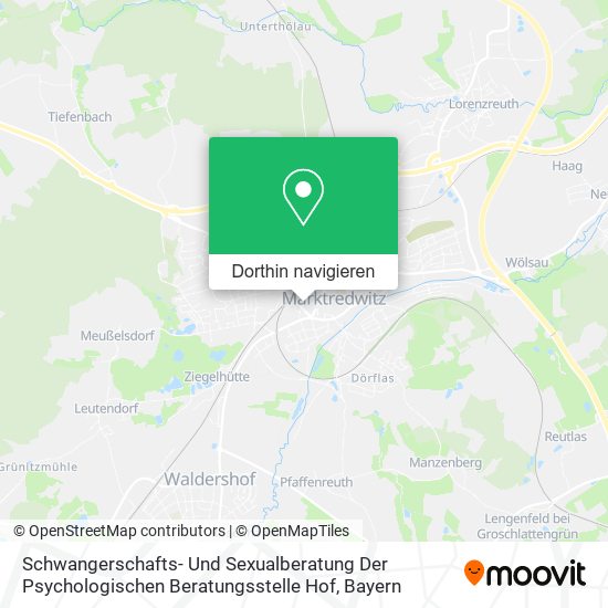 Schwangerschafts- Und Sexualberatung Der Psychologischen Beratungsstelle Hof Karte