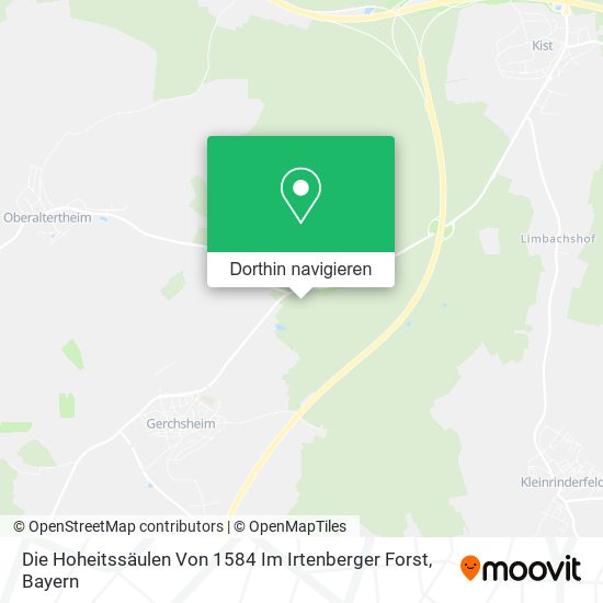 Die Hoheitssäulen Von 1584 Im Irtenberger Forst Karte