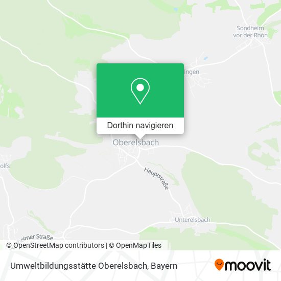 Umweltbildungsstätte Oberelsbach Karte