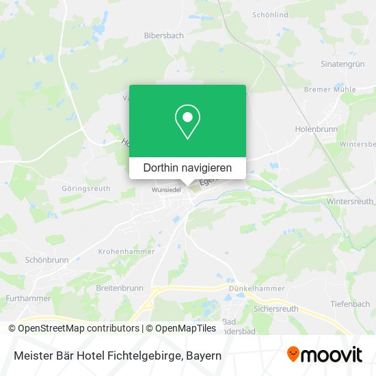 Meister Bär Hotel Fichtelgebirge Karte