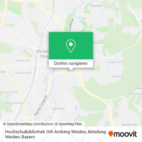 Hochschulbibliothek Oth Amberg-Weiden, Abteilung Weiden Karte
