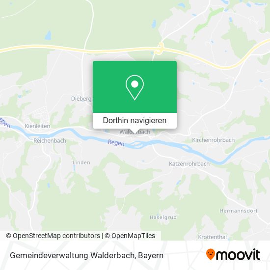 Gemeindeverwaltung Walderbach Karte