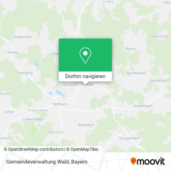 Gemeindeverwaltung Wald Karte