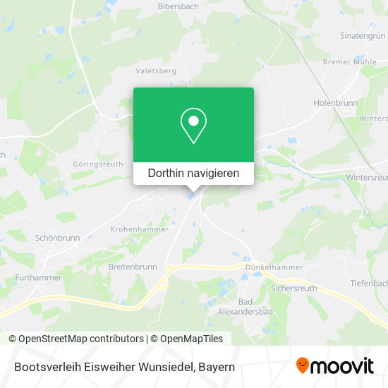 Bootsverleih Eisweiher Wunsiedel Karte