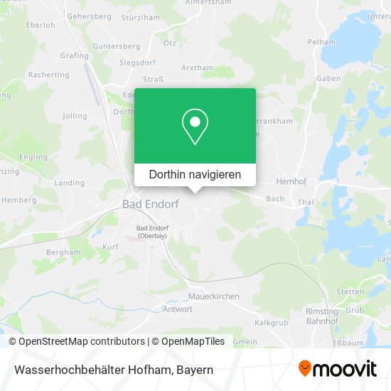 Wasserhochbehälter Hofham Karte