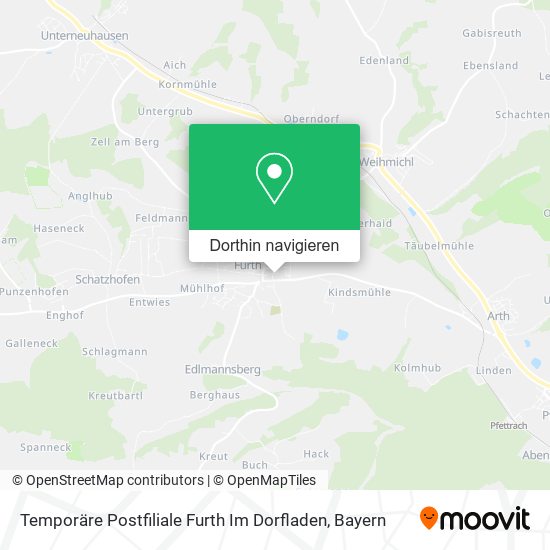 Temporäre Postfiliale Furth Im Dorfladen Karte