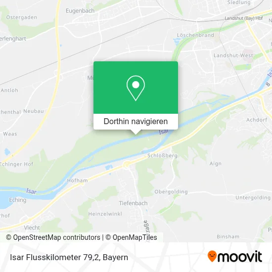 Isar Flusskilometer 79,2 Karte