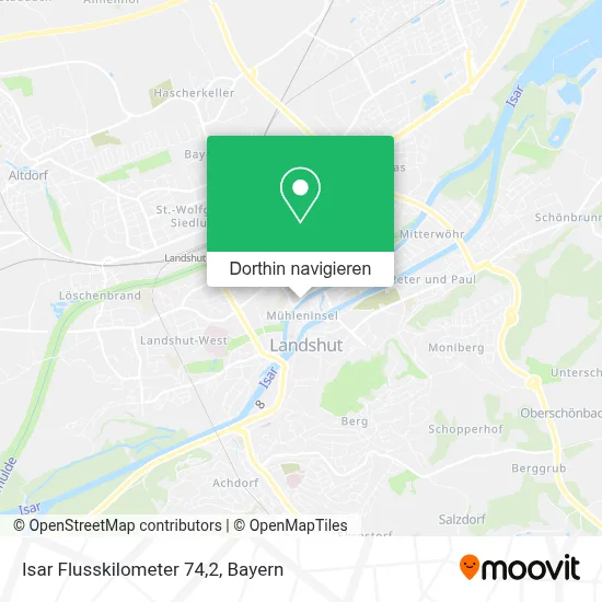 Isar Flusskilometer 74,2 Karte
