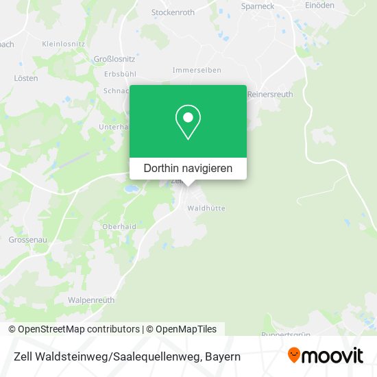 Zell Waldsteinweg / Saalequellenweg Karte