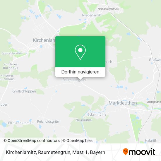 Kirchenlamitz, Raumetengrün, Mast 1 Karte