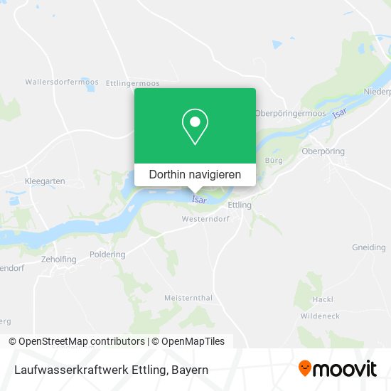 Laufwasserkraftwerk Ettling Karte
