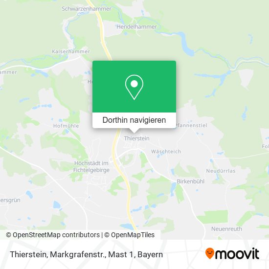 Thierstein, Markgrafenstr., Mast 1 Karte