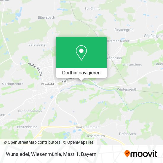 Wunsiedel, Wiesenmühle, Mast 1 Karte