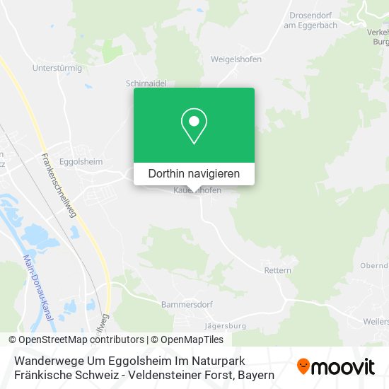 Wanderwege Um Eggolsheim Im Naturpark Fränkische Schweiz - Veldensteiner Forst Karte