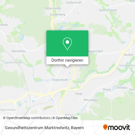 Gesundheitszentrum Marktredwitz Karte