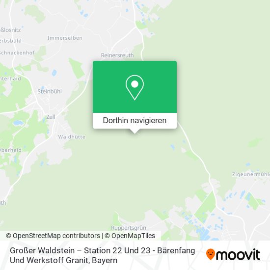 Großer Waldstein – Station 22 Und 23 - Bärenfang Und Werkstoff Granit Karte