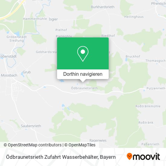 Ödbraunetsrieth Zufahrt Wasserbehälter Karte