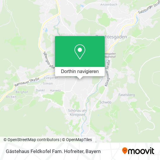 Gästehaus Feldkofel Fam. Hofreiter Karte