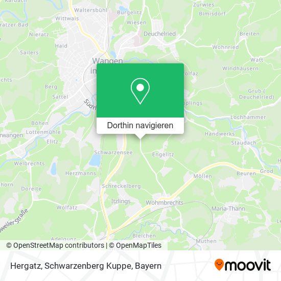 Hergatz, Schwarzenberg Kuppe Karte