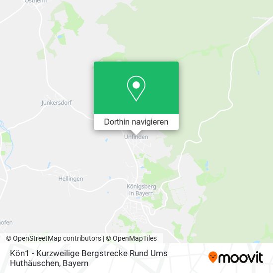 Kön1 - Kurzweilige Bergstrecke Rund Ums Huthäuschen Karte