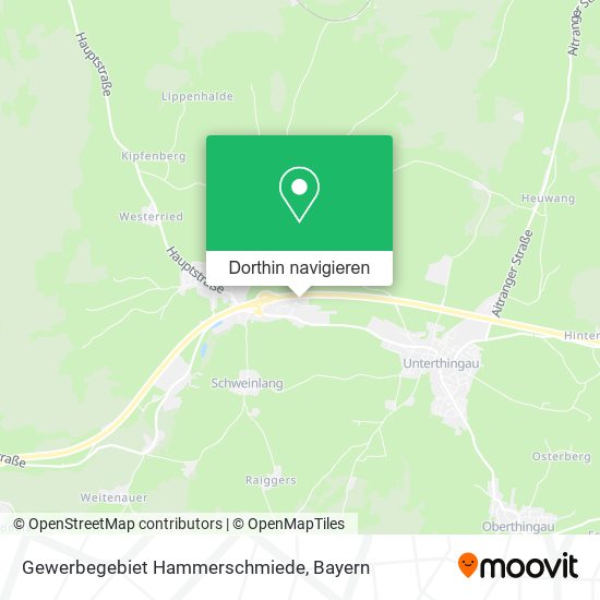 Gewerbegebiet Hammerschmiede Karte