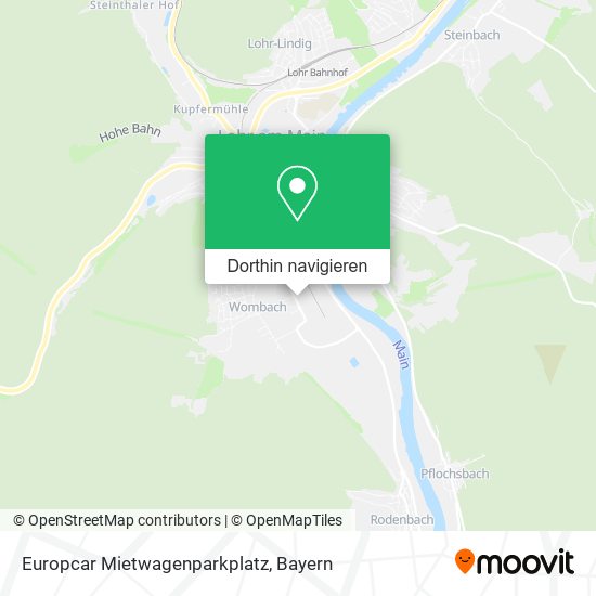 Europcar Mietwagenparkplatz Karte