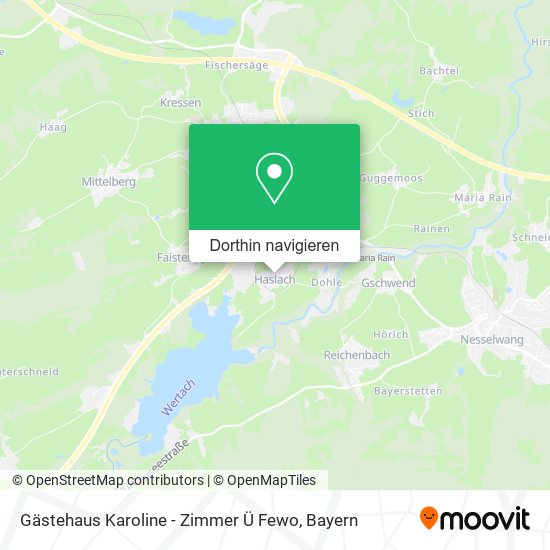 Gästehaus Karoline - Zimmer Ü Fewo Karte