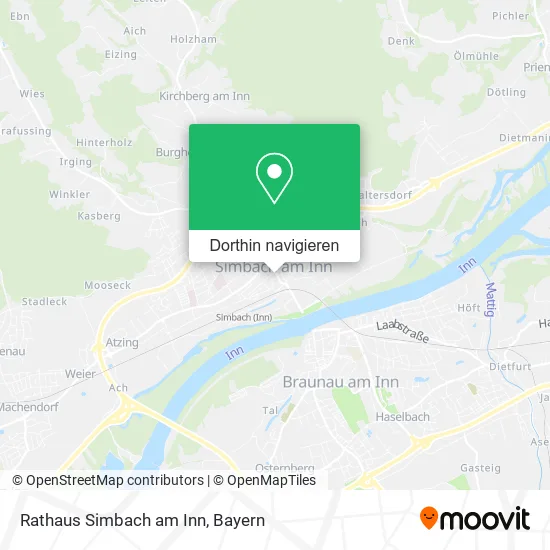 Rathaus Simbach am Inn Karte