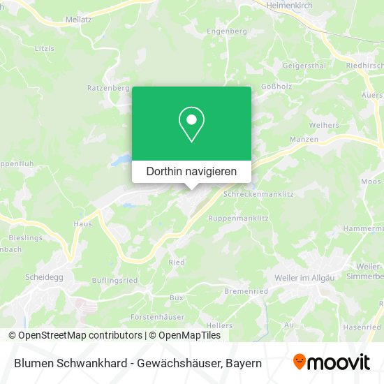 Blumen Schwankhard - Gewächshäuser Karte