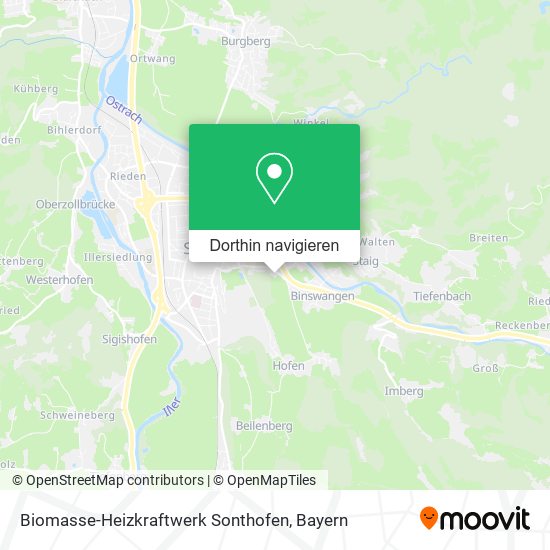 Biomasse-Heizkraftwerk Sonthofen Karte