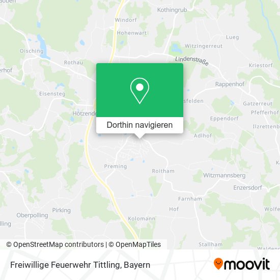 Freiwillige Feuerwehr Tittling Karte